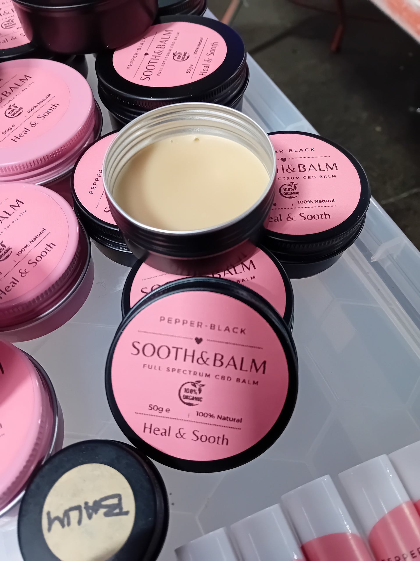Pepper-Black's Sooth & Balm 100% Organic Full Spectrum Face & Skin Balm
