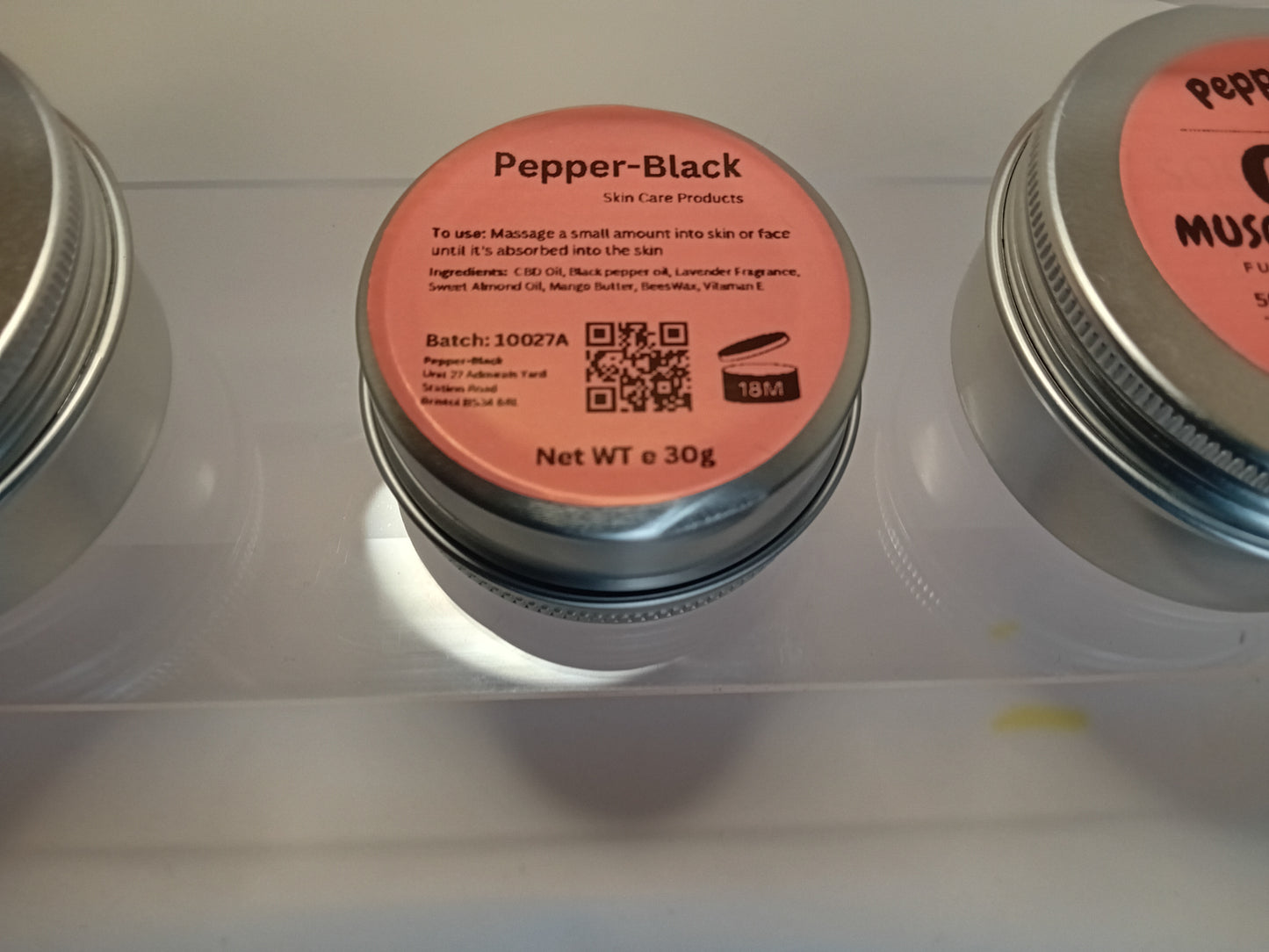 Pepper-Black's CBD Muscle Balm With Lavander Oil 50ml & 30ml