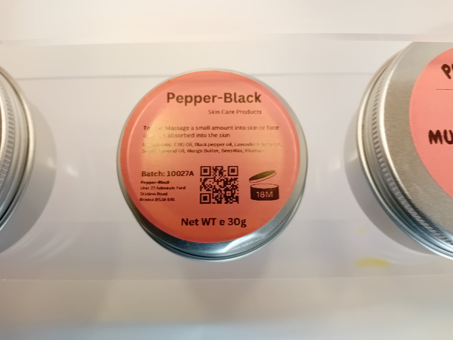 Pepper-Black's CBD Muscle Balm With Lavander Oil 50ml & 30ml