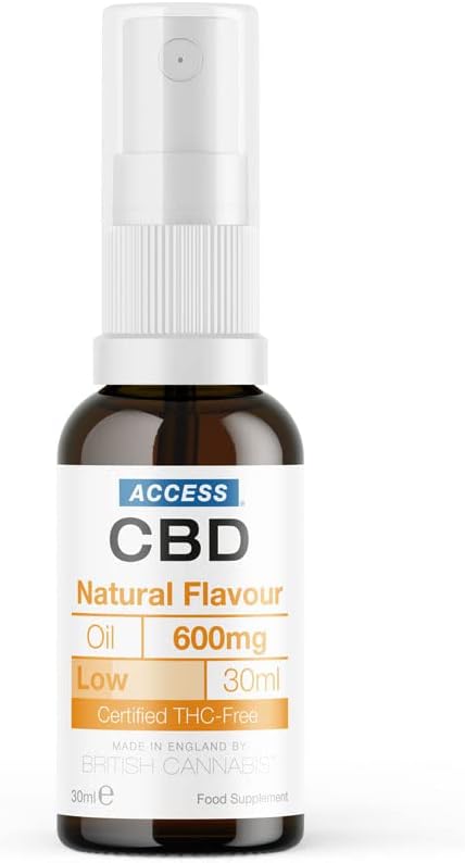 600mg Natural Flavour CBD Spray OIl Low Strength 30ml bottle