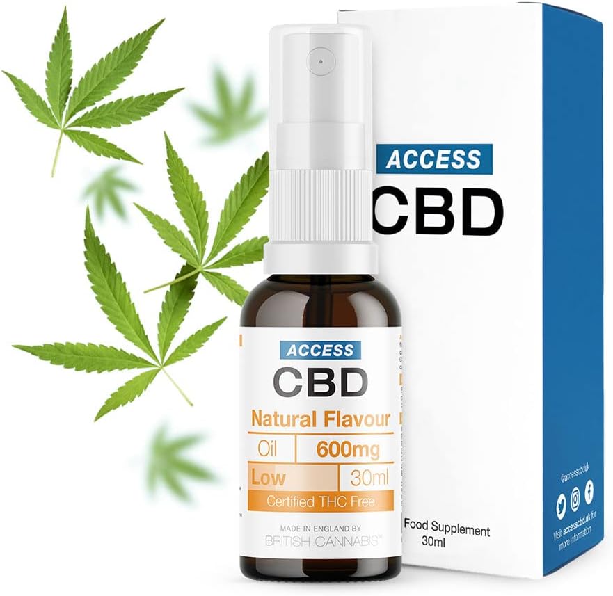 600mg Natural Flavour CBD Spray OIl Low Strength with box