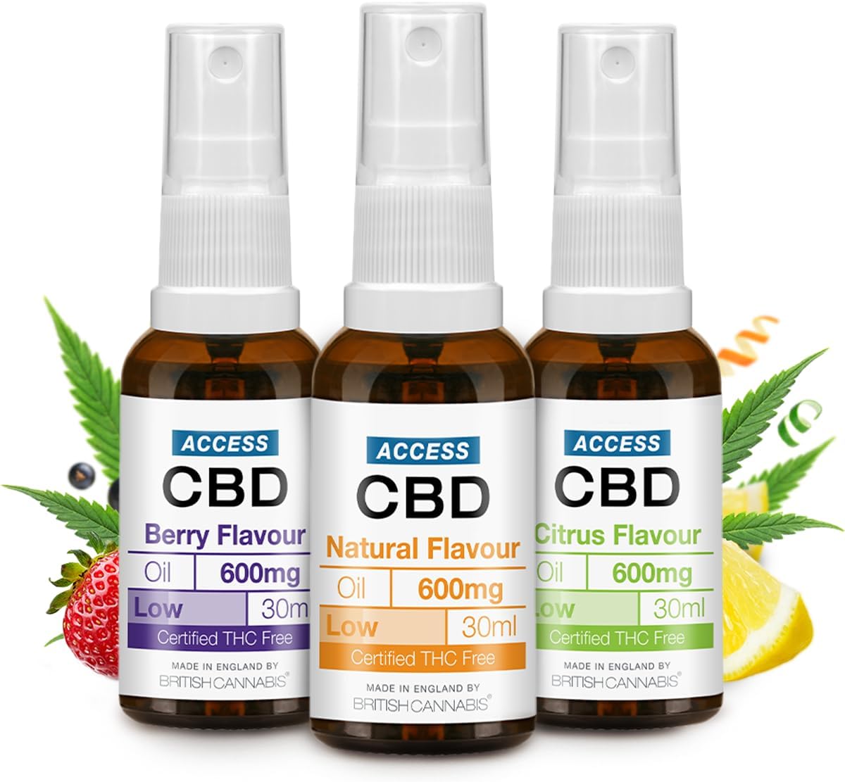 ACCESS CBD Oil 600 mg | Vegan | Joint Pain Relief | Health Sleep Anxiety| Free from THC Oil | Mct Oil | Cbd Drops | Low Strength Cbd Spray | Natural Flavour | 30ml