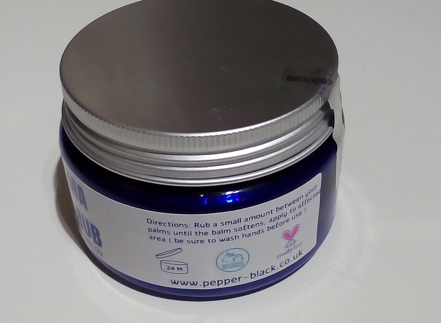 Eczema CBD Soothing Muscle Rub - Pepper-black - back