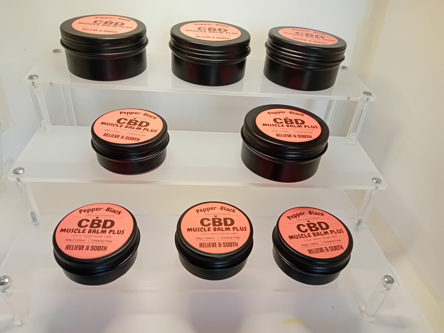 Pepper-Black's CBD Muscle Balm Plus 50ml & 30ml