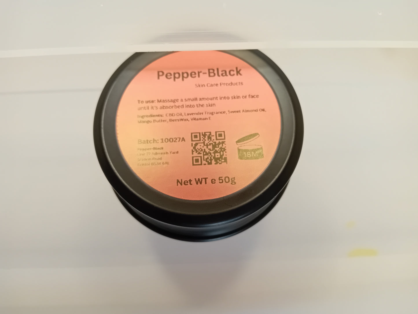 Pepper-Black's CBD Muscle Balm Plus 50ml & 30ml