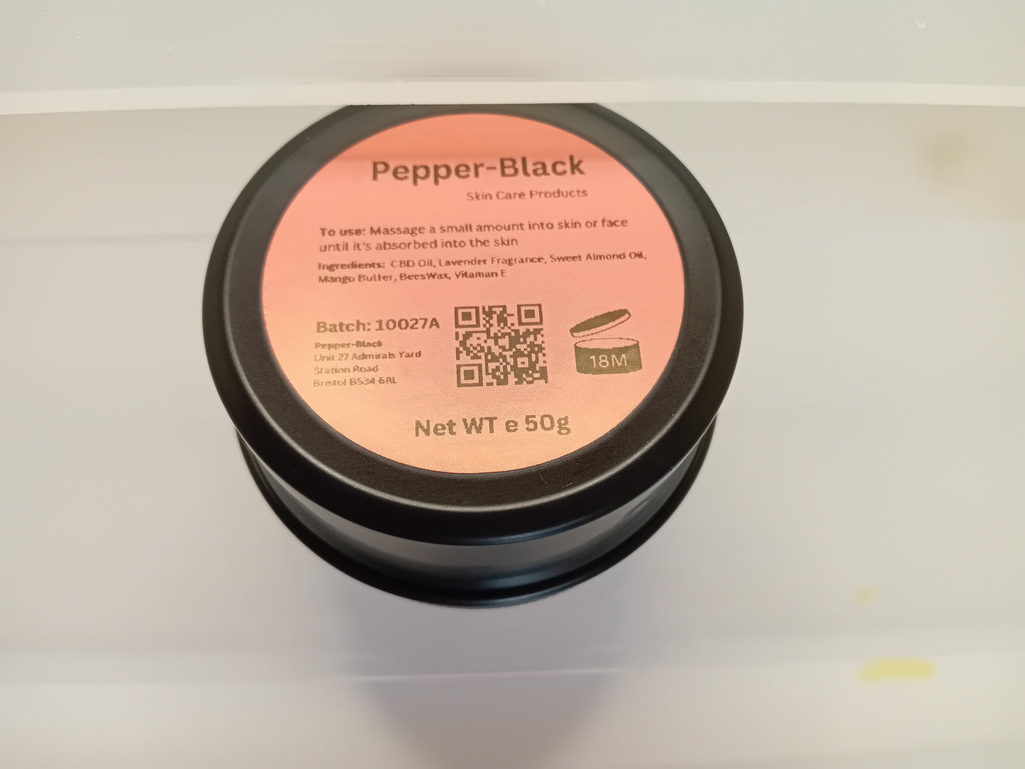 Pepper-Black's CBD Muscle Balm Plus 50ml & 30ml