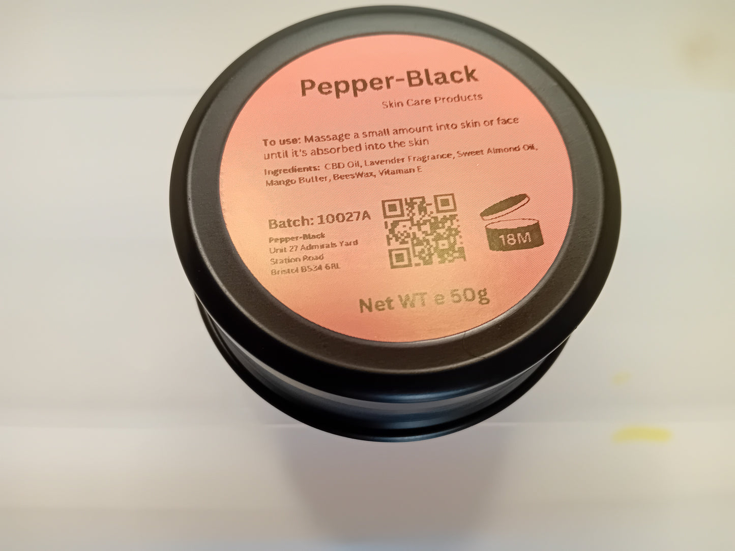 Pepper-Black's CBD Muscle Balm Plus 50ml & 30ml