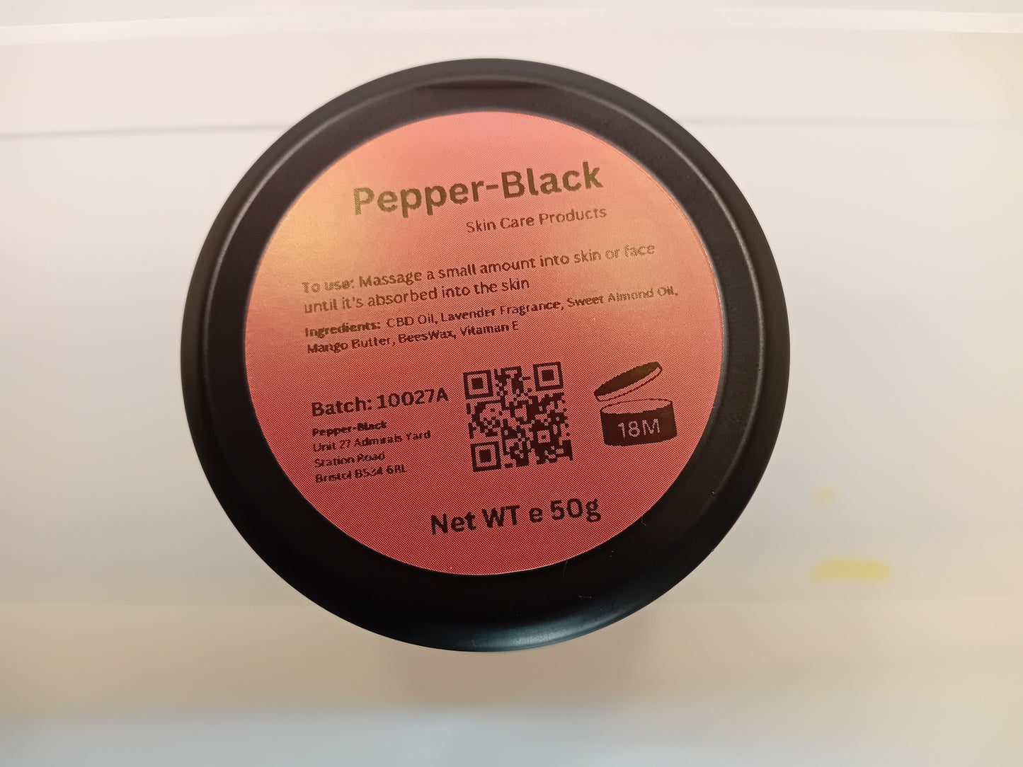 Pepper-Black's CBD Muscle Balm Plus 50ml & 30ml
