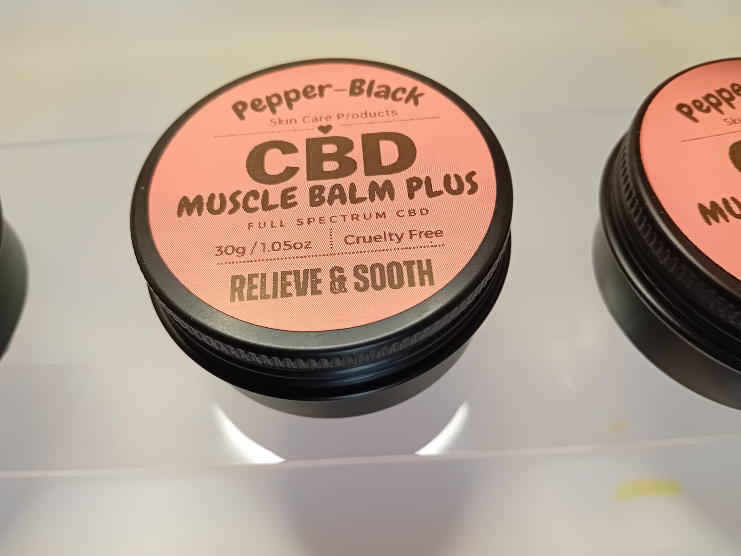 Pepper-Black's CBD Muscle Balm Plus 50ml & 30ml
