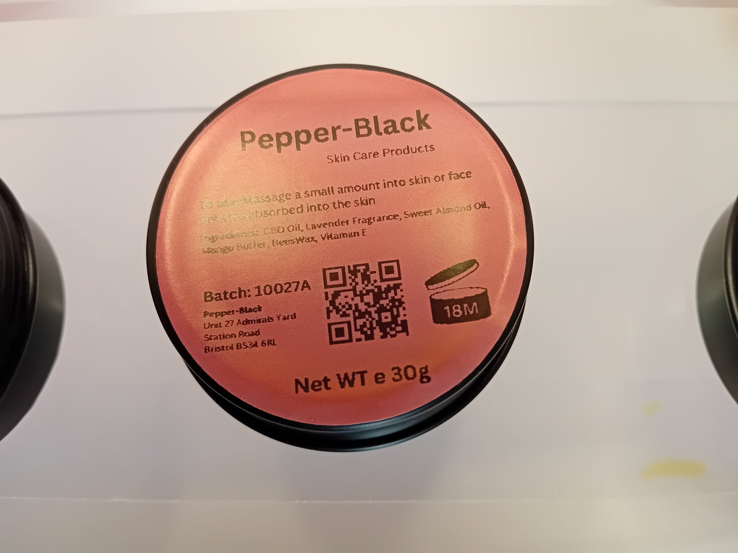 Pepper-Black's CBD Muscle Balm Plus 50ml & 30ml