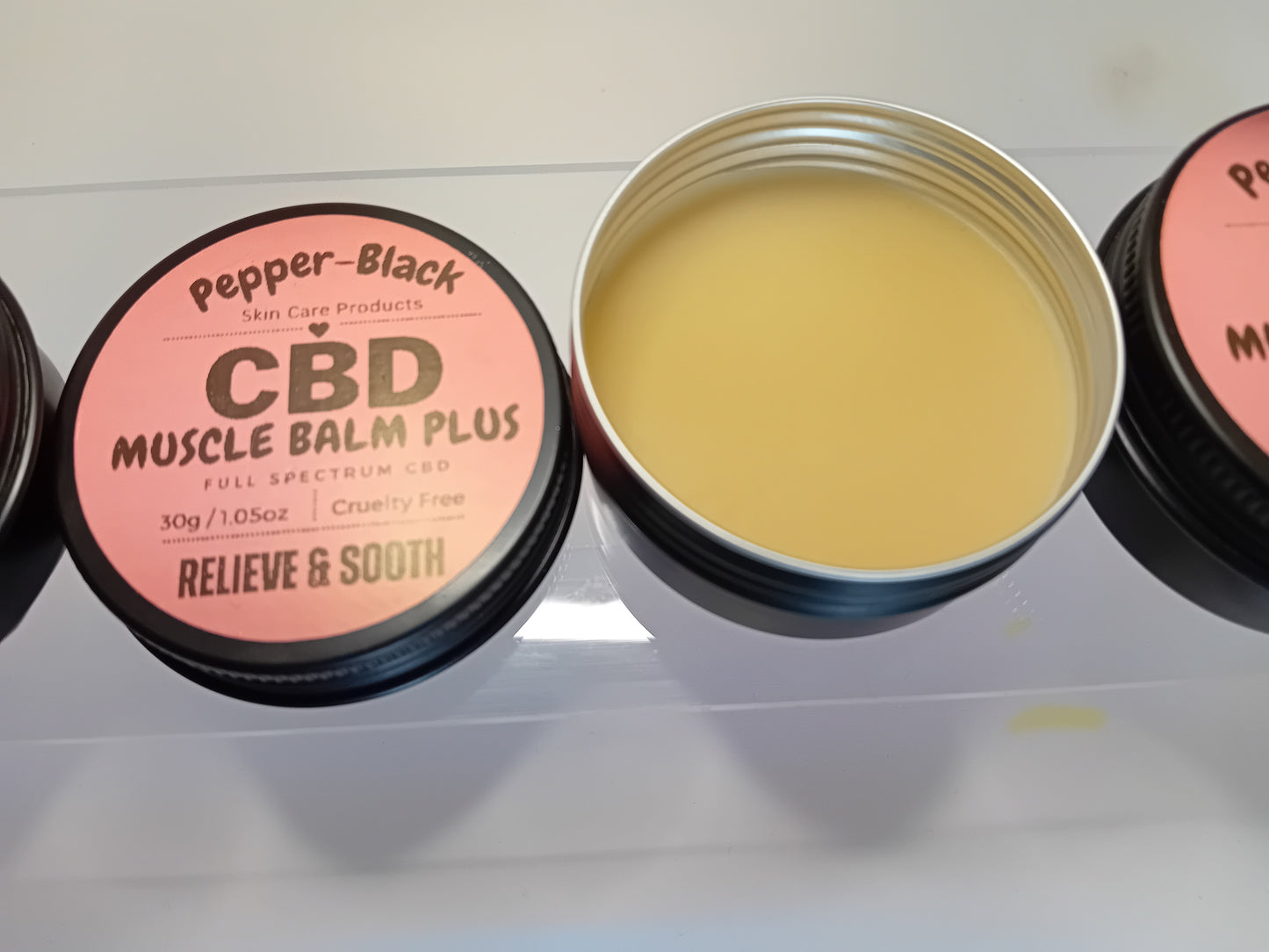 Pepper-Black's CBD Muscle Balm Plus 50ml & 30ml