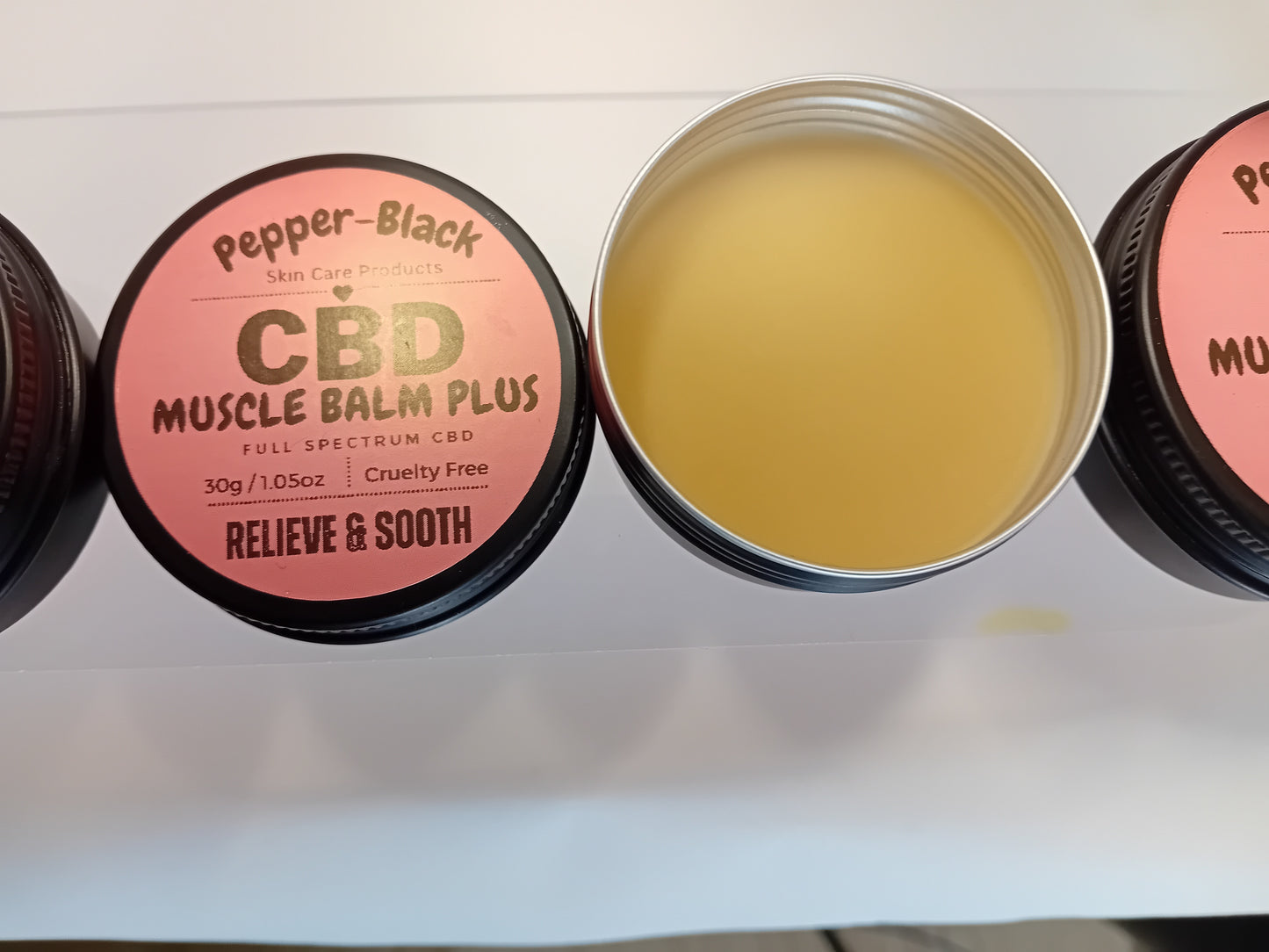 Pepper-Black's CBD Muscle Balm Plus 50ml & 30ml