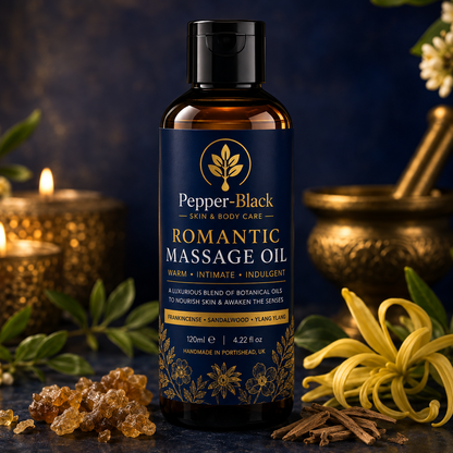Luxury Botanical Massage Oil – Frankincense, Sandalwood & Ylang Ylang