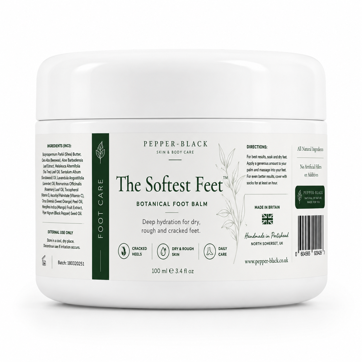 Cracked Heel & Dry Feet - Foot Balm Cream – Daily Botanical Care