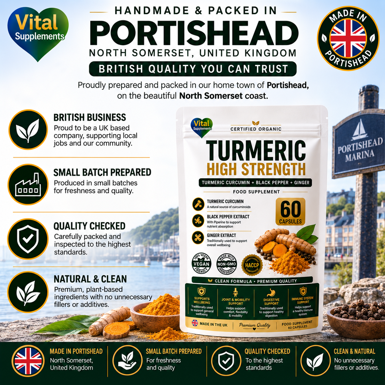 Turmeric + Black Pepper + Ginger - Includes Free Black Seed Oil - 60, 120, 180 Capsules High Strength Supplement