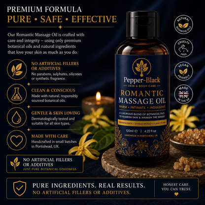 Luxury Botanical Massage Oil – Frankincense, Sandalwood & Ylang Ylang