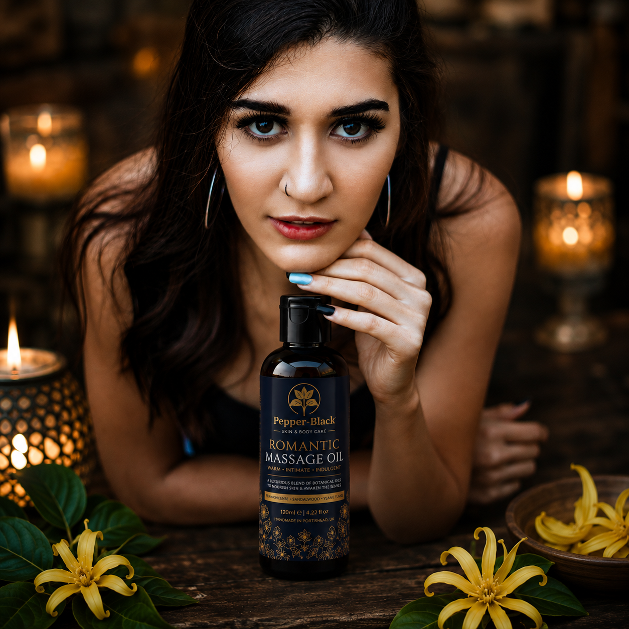 Luxury Botanical Massage Oil – Frankincense, Sandalwood & Ylang Ylang