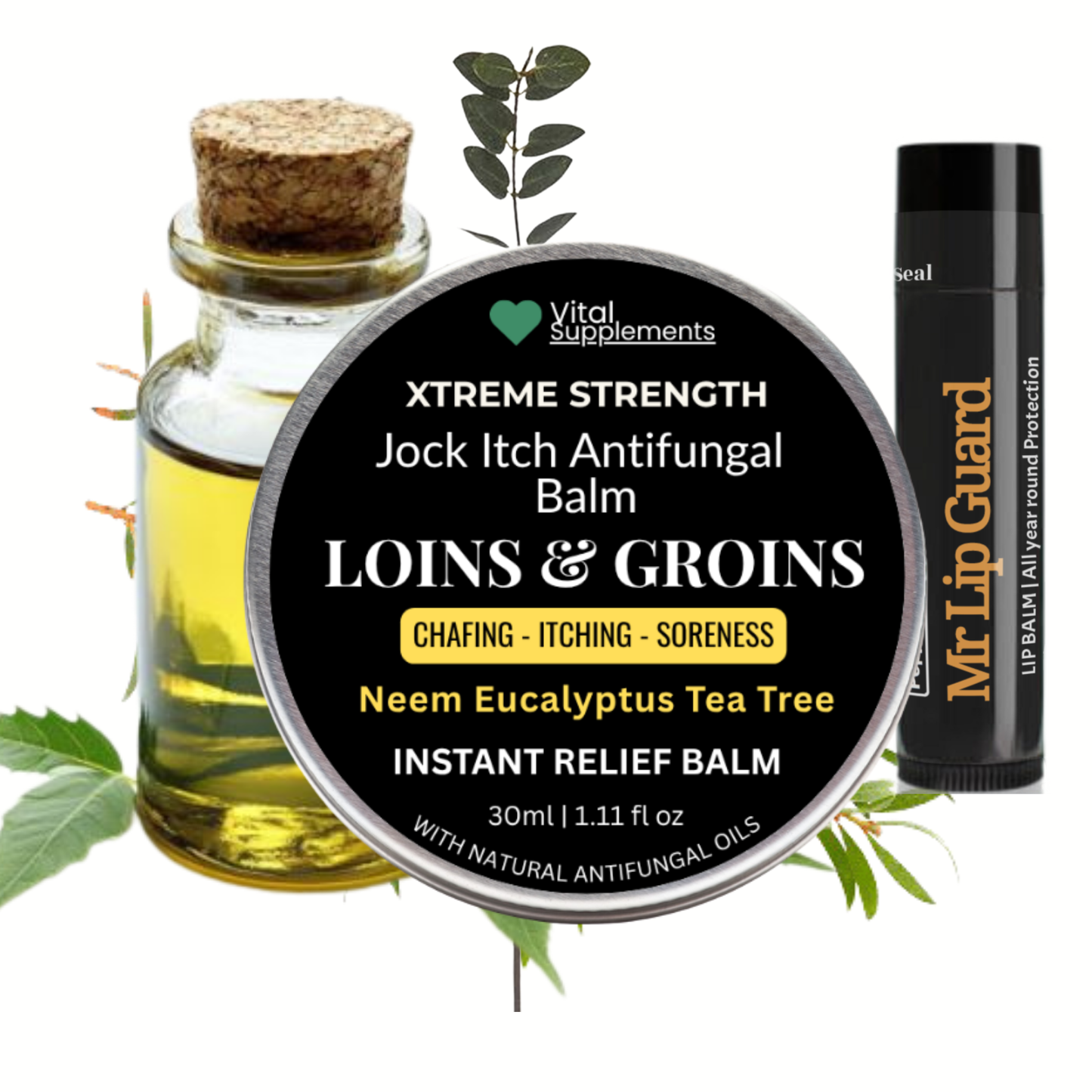 Loins & Groins Sports Antifungal Cream – Fast Relief for Jock Itch, Sweat Rash & Athlete’s Foot – 30/60g