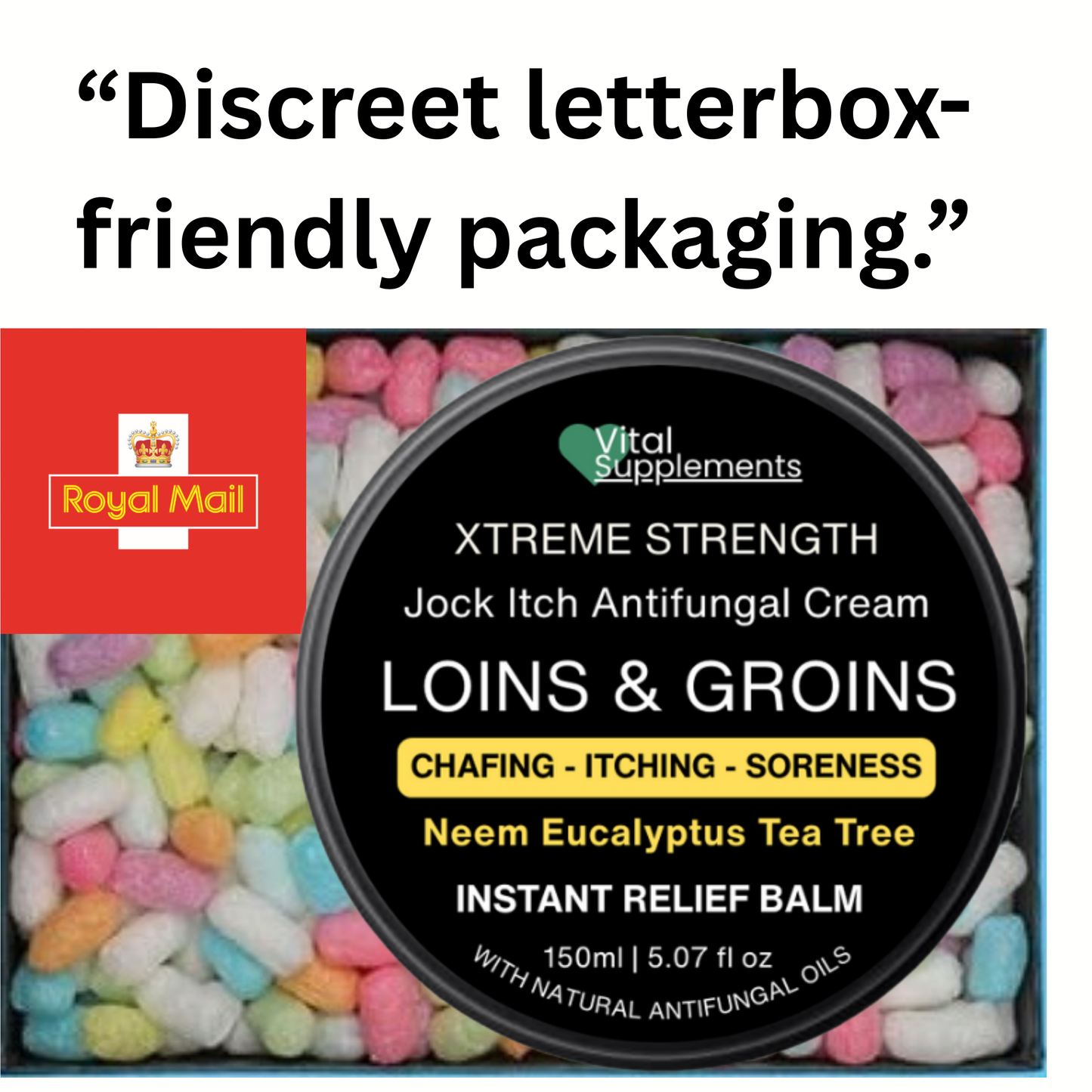 Loins & Groins Sports Antifungal Cream Balm  – 150ml