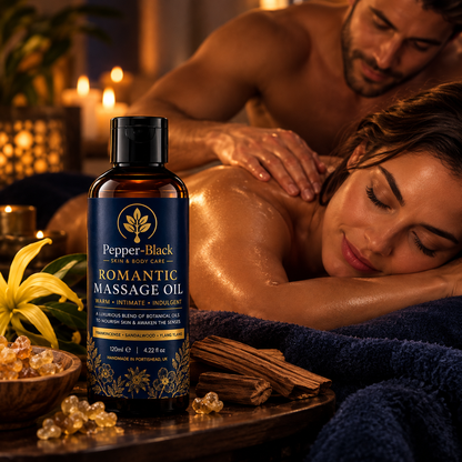 Luxury Botanical Massage Oil – Frankincense, Sandalwood & Ylang Ylang