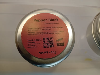 Pepper-Black's CBD Muscle Balm With Lavander Oil 50ml & 30ml