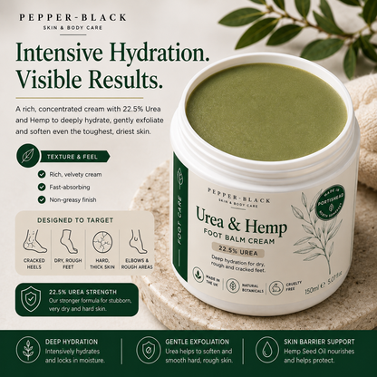 Pepper-Black Intensive Foot Cream Urea&Hemp  22.5% | For Dry-feet