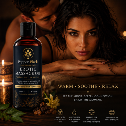 Luxury Botanical Massage Oil – Frankincense, Sandalwood & Ylang Ylang