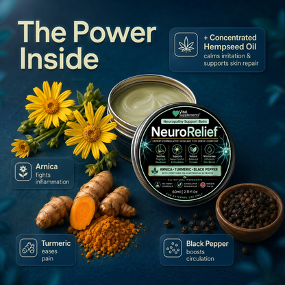 NeuroRelief™ - Neuropathy Pain Relief Balm - Max Strength | Arnica Turmeric Black Pepper