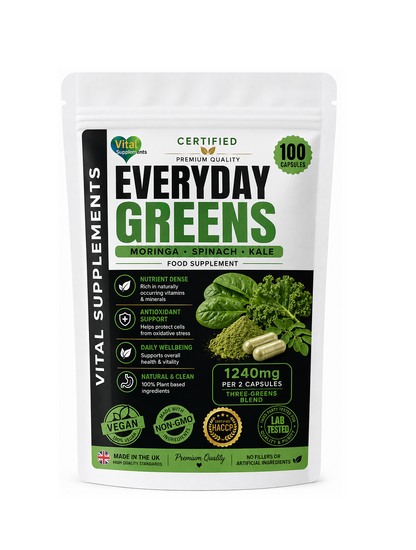 Everyday Greens™ Moringa, Spinach & Kale Capsules – 1240mg