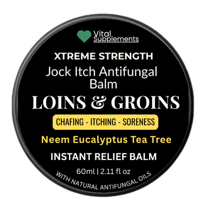 Loins & Groins Sports Antifungal Cream – Fast Relief for Jock Itch, Sweat Rash & Athlete’s Foot – 30/60g