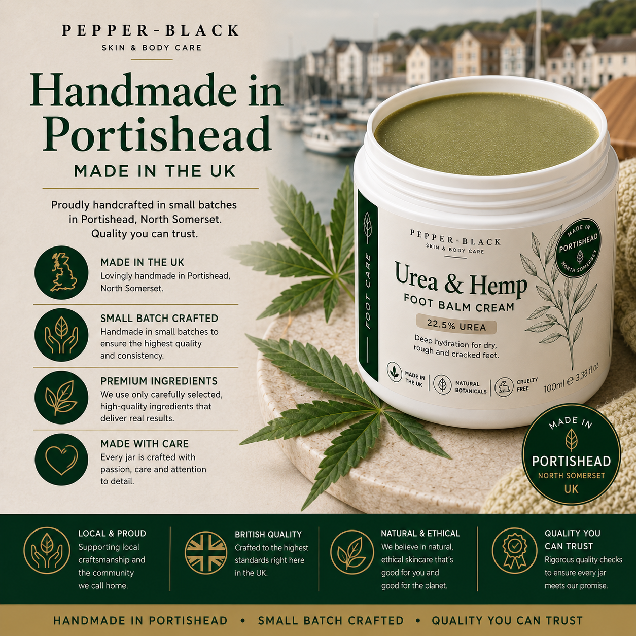 Pepper-Black Intensive Foot Cream Urea&Hemp  22.5% | For Dry Feet