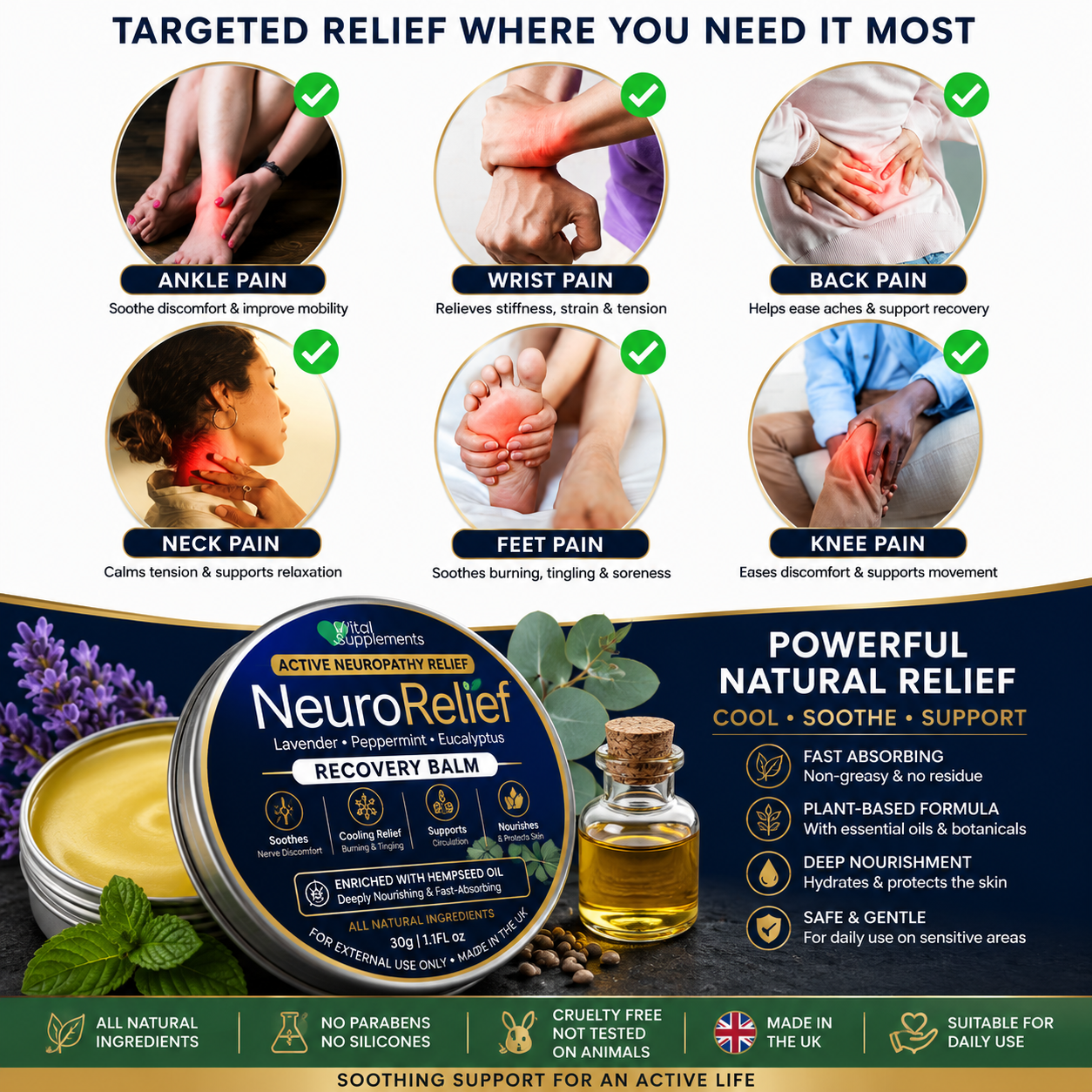 Active Nerve Neuropathy Comfort Balm - 30g