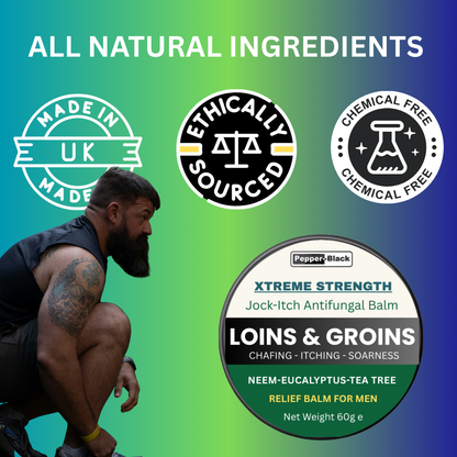 Loins & Groins Sports Antifungal Cream – Fast Relief for Jock Itch, Sweat Rash & Athlete’s Foot – 30/60g