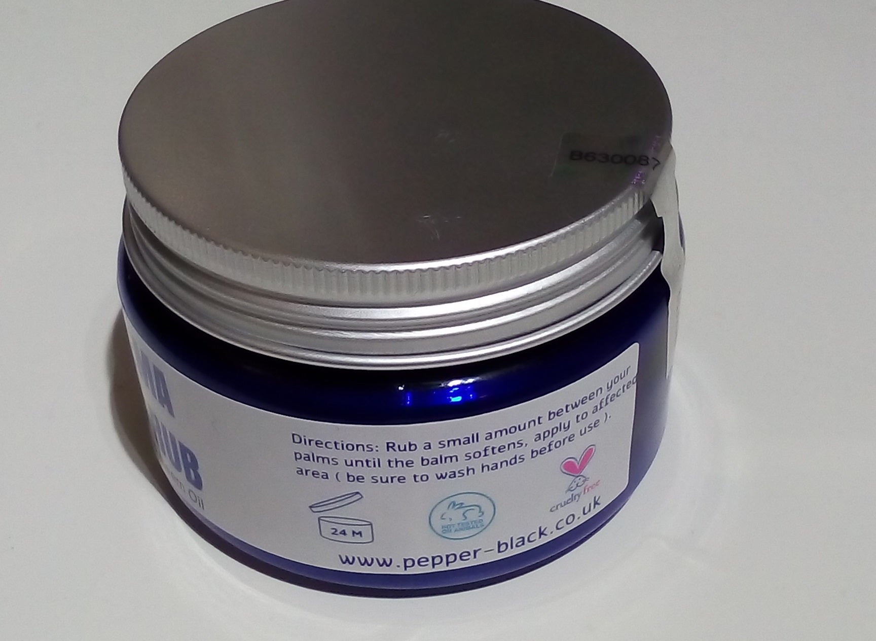 Eczema CBD Soothing Muscle Rub - Pepper-black - back