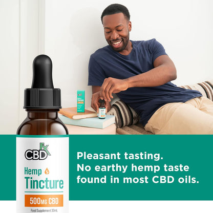 CBDfx 500mg CBD High Strength CBD Oil, Improved Purity, All Natural, Vegan, Non-GMO, Broad Spectrum, Blended with MCT Oil, No THC, 30ml (30 Days)