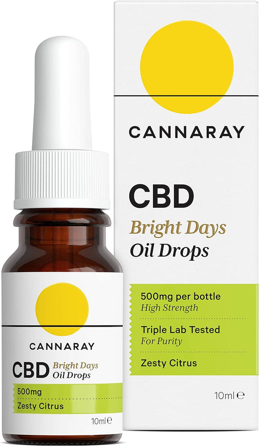 500mg Zesty Citrus Flavour CBD OIl Low Strength 10ml Bottle