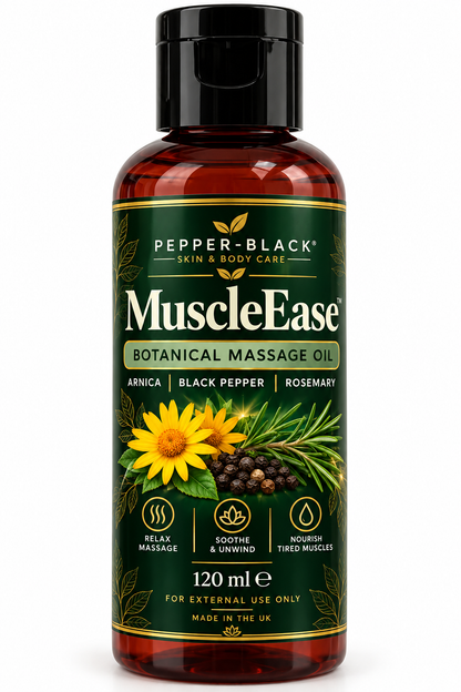 Luxury Massage Oil Gift Set – 3 × 120ml | Romantic, Erotic & MuscleEase | Pepper-Black