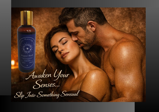 Sensual Erotic Massage Oil – Myrrh, Bergamot & Ylang Ylang | Relaxing Aromathera