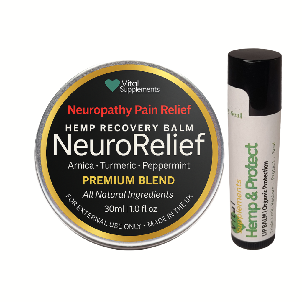 Neuropathy Pain Relief Balm – Nerve Cream for Feet, Hands, Legs, Arms w/Hemp