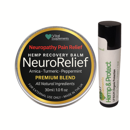 Neuropathy Pain Relief Balm – Nerve Cream for Feet, Hands, Legs, Arms w/Hemp