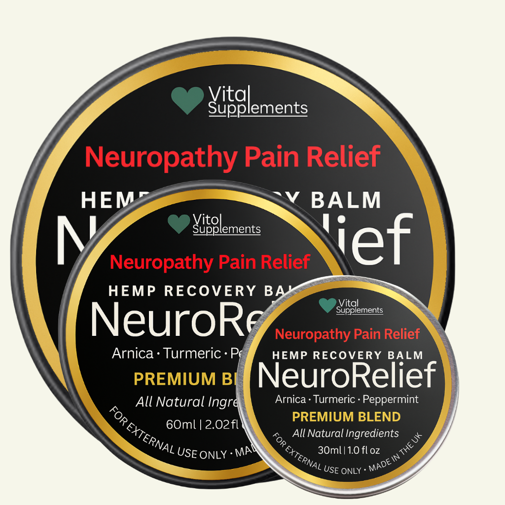 Neuropathy Pain Relief Balm – Nerve Cream for Feet, Hands, Legs, Arms w/Hemp