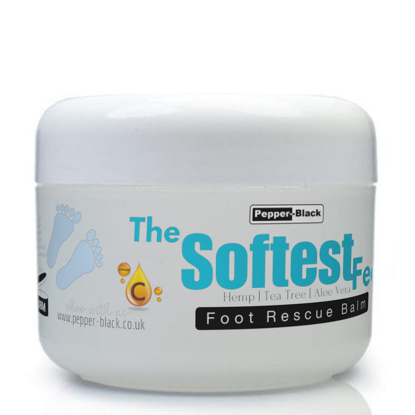 Foot balm for heels, elbows, and hands with intense hydration