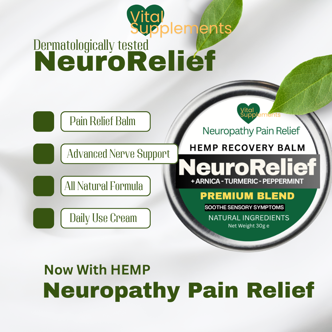 Neuropathy Pain Relief Balm – Nerve Cream for Feet, Hands, Legs, Arms w/Hemp