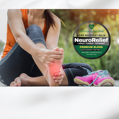 Neuropathy Pain Relief Balm – Nerve Cream for Feet, Hands, Legs, Arms w/Hemp