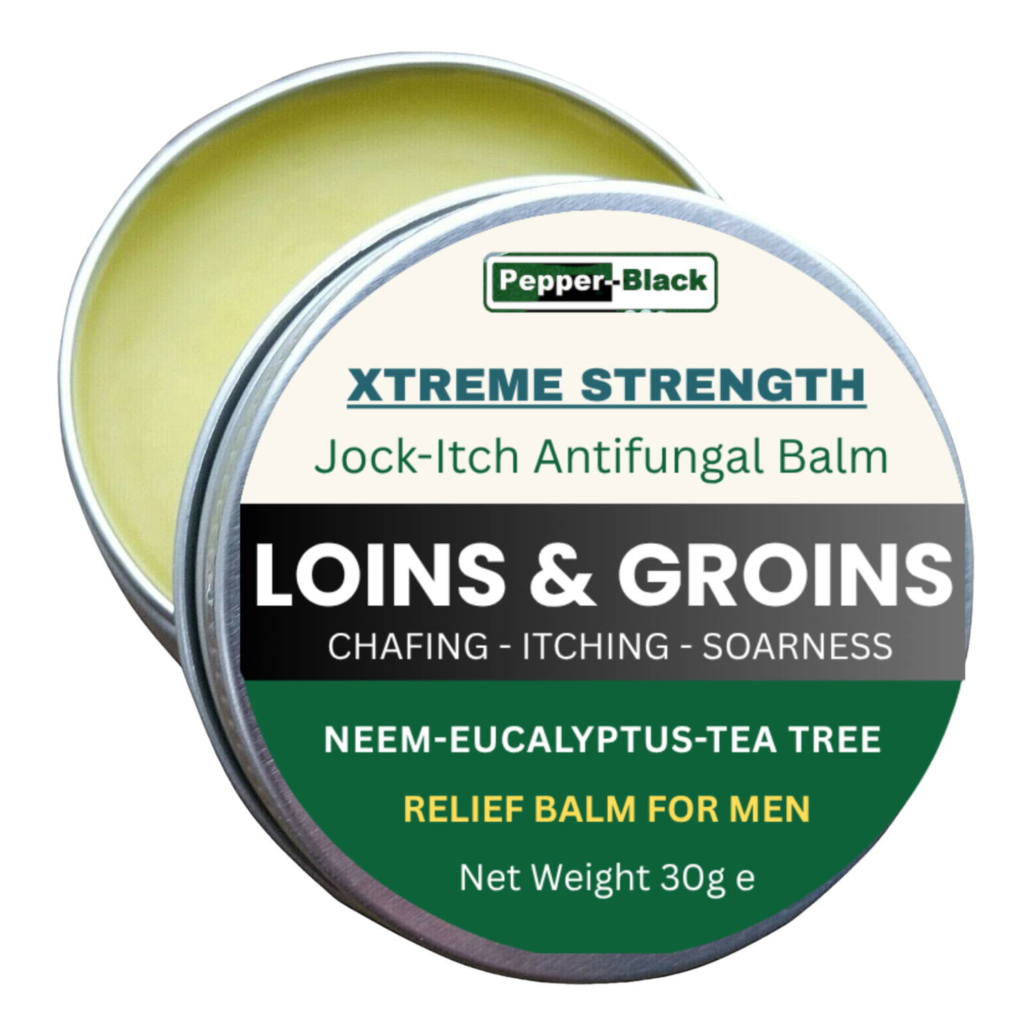 Loins & Groins Sports Antifungal Cream – Fast Relief for Jock Itch, Sweat Rash & Athlete’s Foot – 30/60g