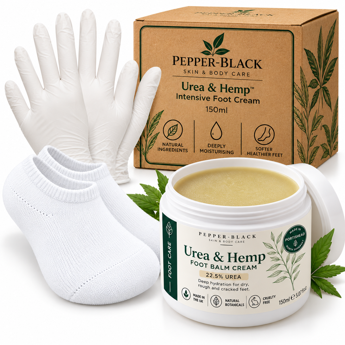 Pepper-Black Intensive Foot Cream Urea&Hemp  22.5% | For Dry-feet