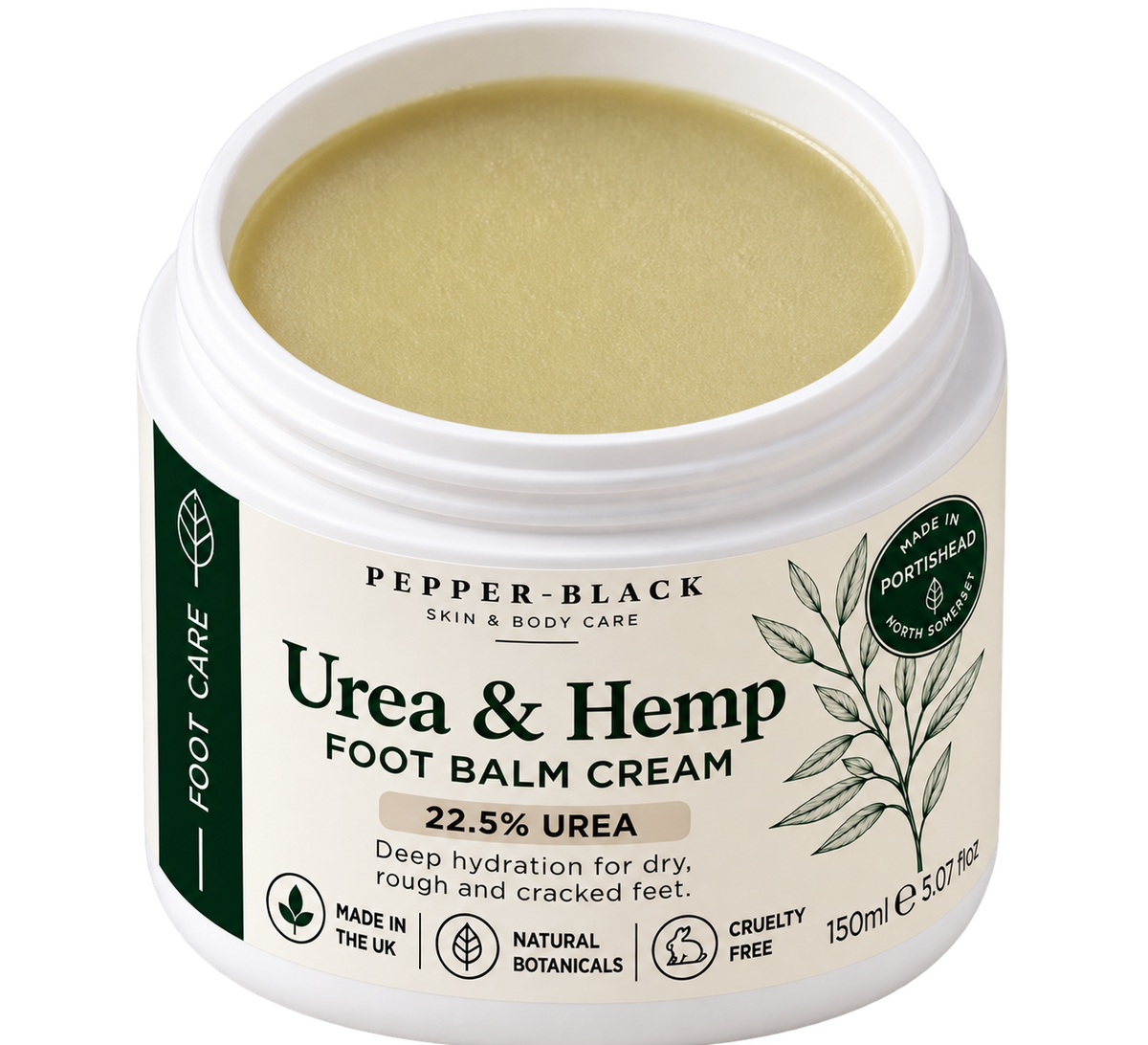Pepper-Black Intensive Foot Cream Urea&Hemp  22.5% | For Dry-feet