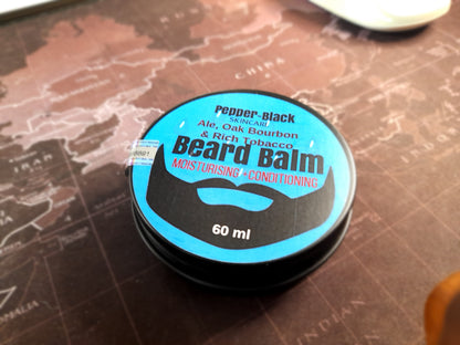 Ale, Oak Bourbon & Rich Tobacco - 100% Natural Beard Balm Sented Medium Hold Tame Facial Hair Conditioning
