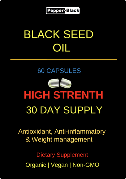 Black Seed Oil | 60 Capsules | Months Supply | Vitamins