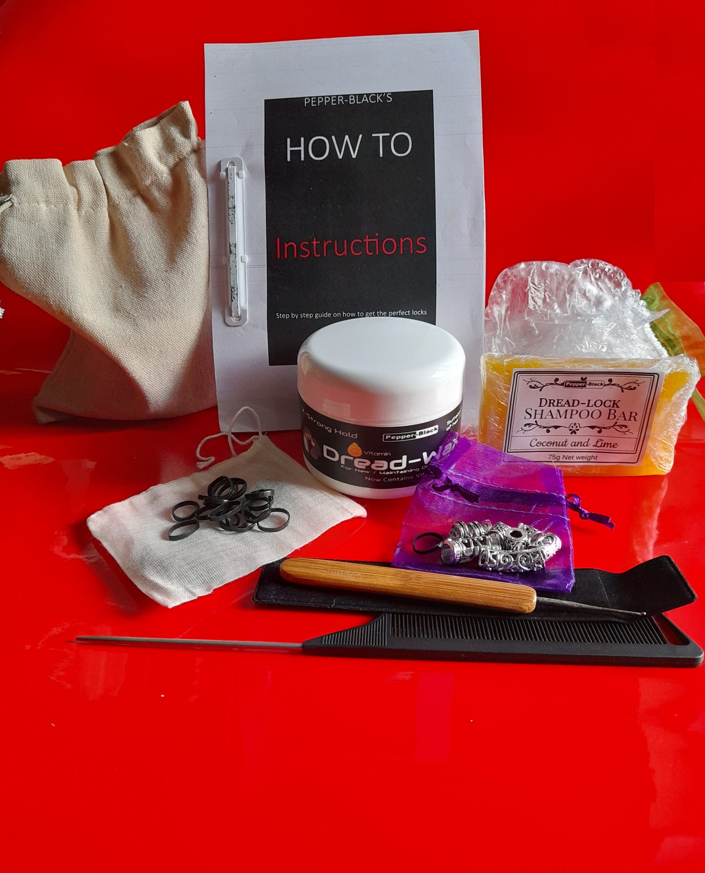 Dreadlocks Dread Wax Starter Kits  w/Coconut + Lime Shampoo